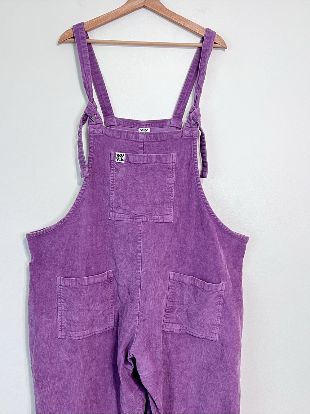 Lucy & Yak Original Corduroy Dungarees Overalls Purple Cotton Size US 18L UK 22L - Picture 3 of 13